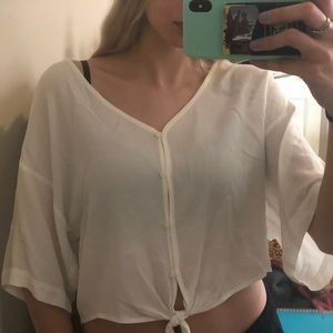 Button up crop top
